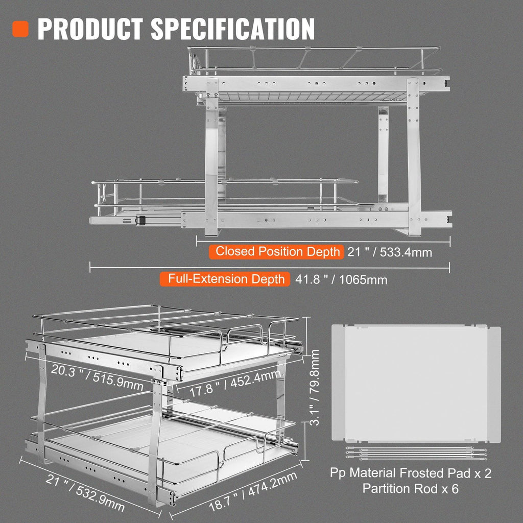 Heavy Duty Slide Out Cabinet Organizer D698