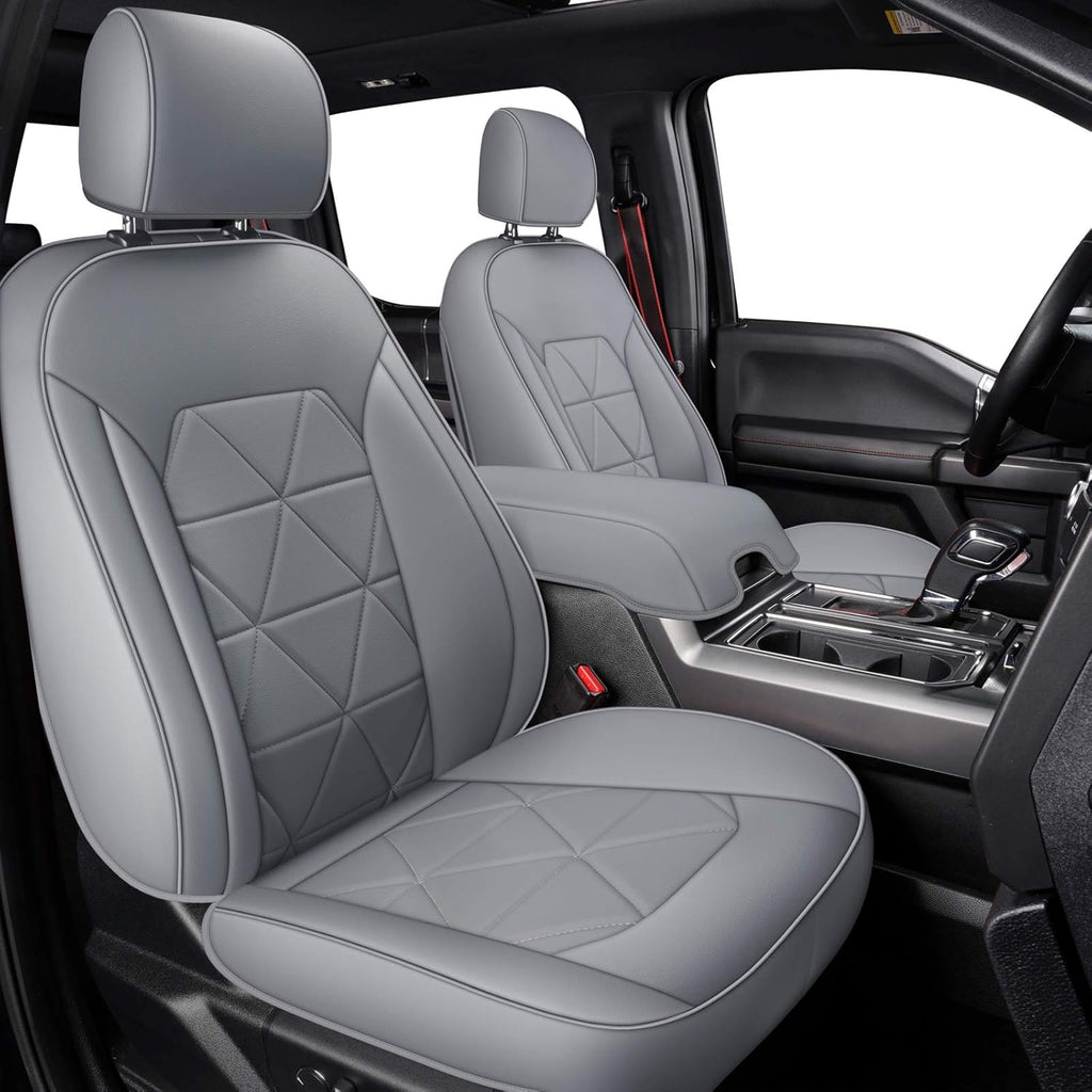 2 Front Seat Covers Custom Fit Black Q821