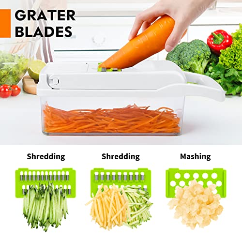 14 in 1 Multifunctional Vegetable Chopper with 8 Blades (Grey) P3237