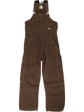 Washed Insulated Bib Overalls A8528