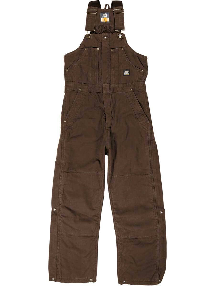 Washed Insulated Bib Overalls A8528
