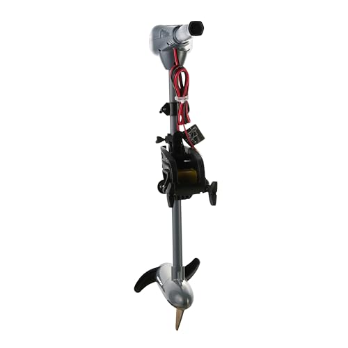 55lb Thrust Transom Mounted Saltwater Electric Trolling Motor with LED Battery Indicator (24" Shaft) Y7779