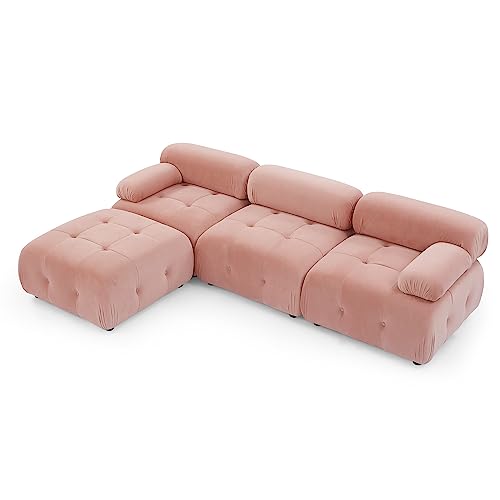 Pink Velvet Sleeper Sofa X19829