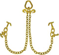 Grade 70 Towing Chain Bridle with R-Hooks and T/J Combination Hooks - 48 Inches Long - 4,700 Pound Safe Working Load U197