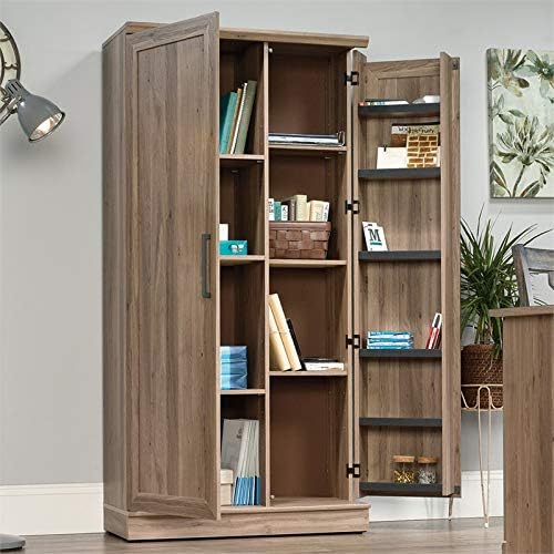 35.36 W Storage Cabinet with Door and Shelves in Salt Oak Y46607
