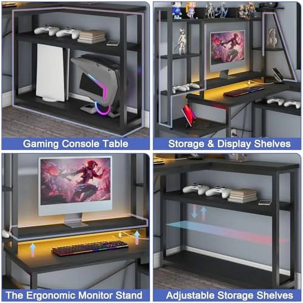 L Shaped Computer Desk with 2 Drawers L199