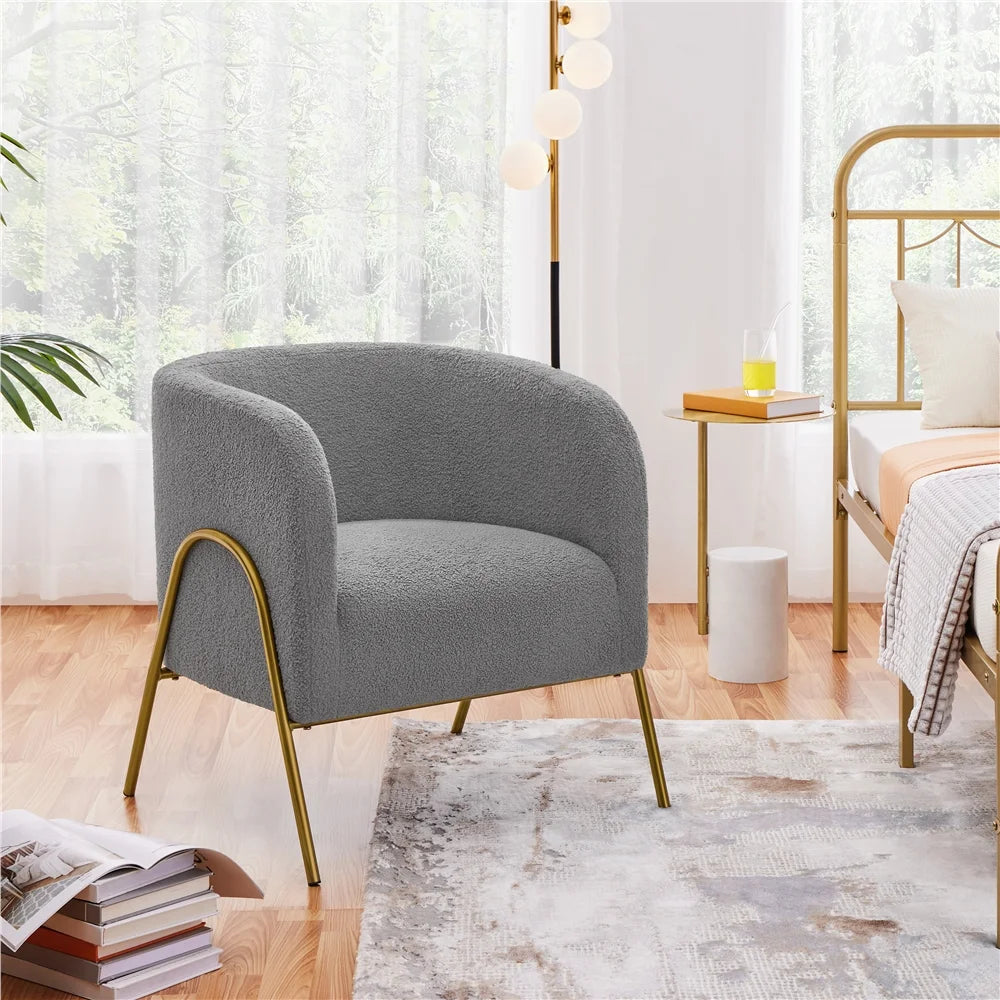 Gray Boucle Accent Chair S838811