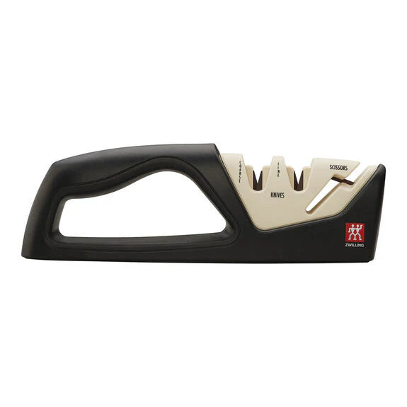 2 Stage Pull-Through Knife Sharpener with Shear Sharpener in White M5410