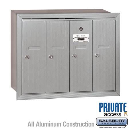 Recessed Bronze 4 Door Mailbox D98188