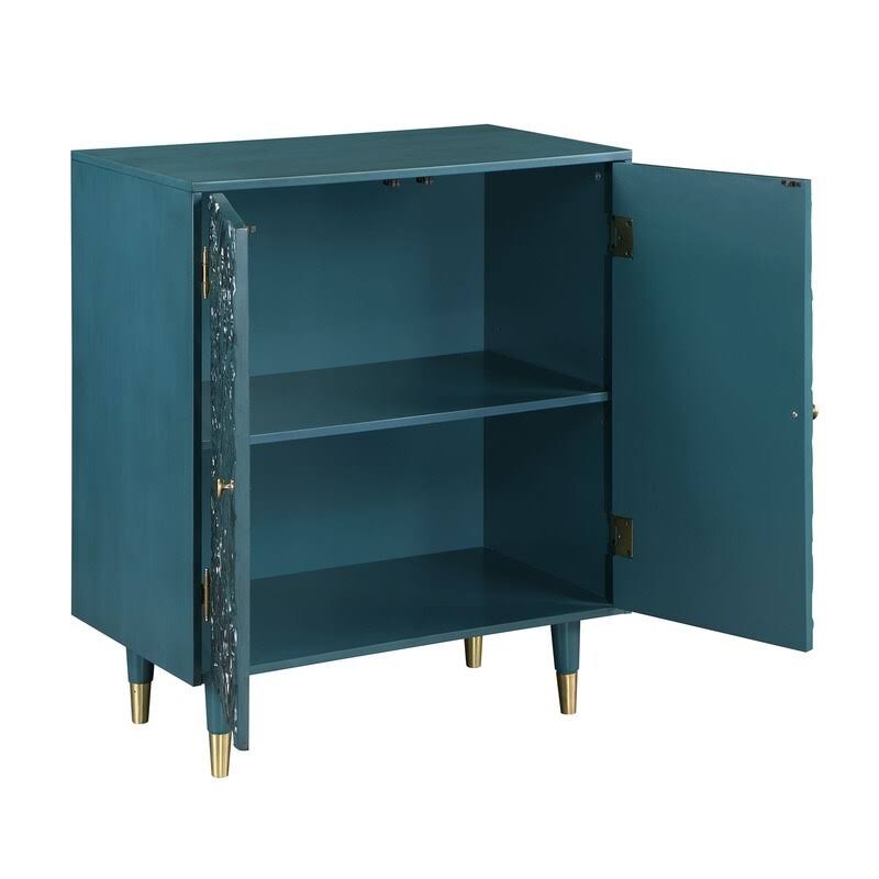 Solid Wood 2-Door Accent Cabinet Storage Shelf S273