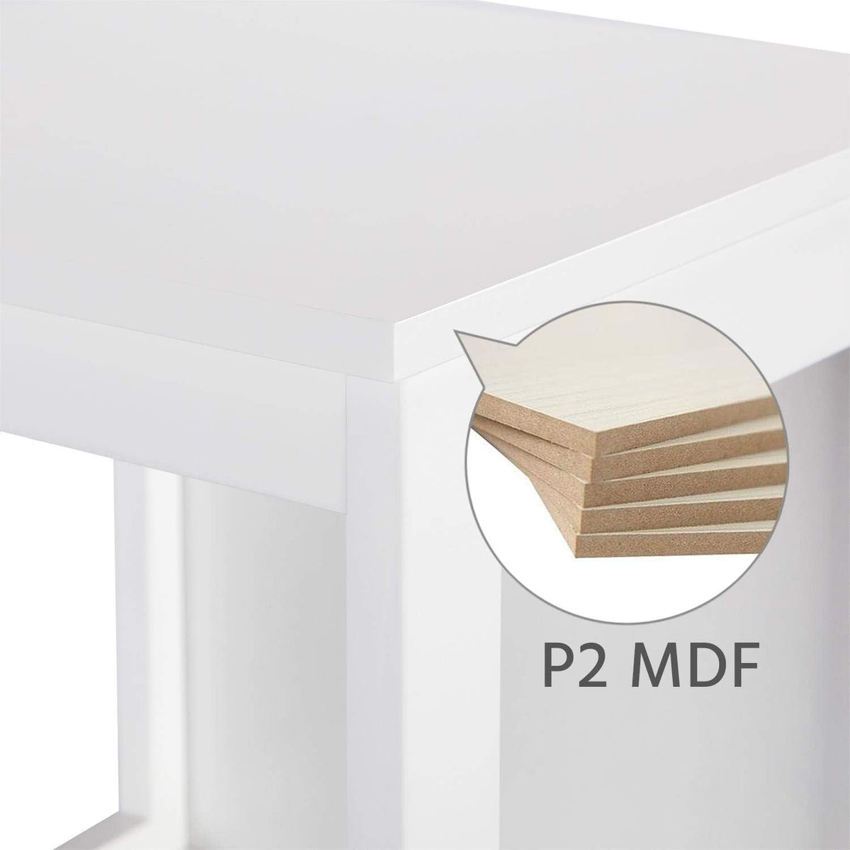 White 2 Drawer Wood Floor Cabinet N90923