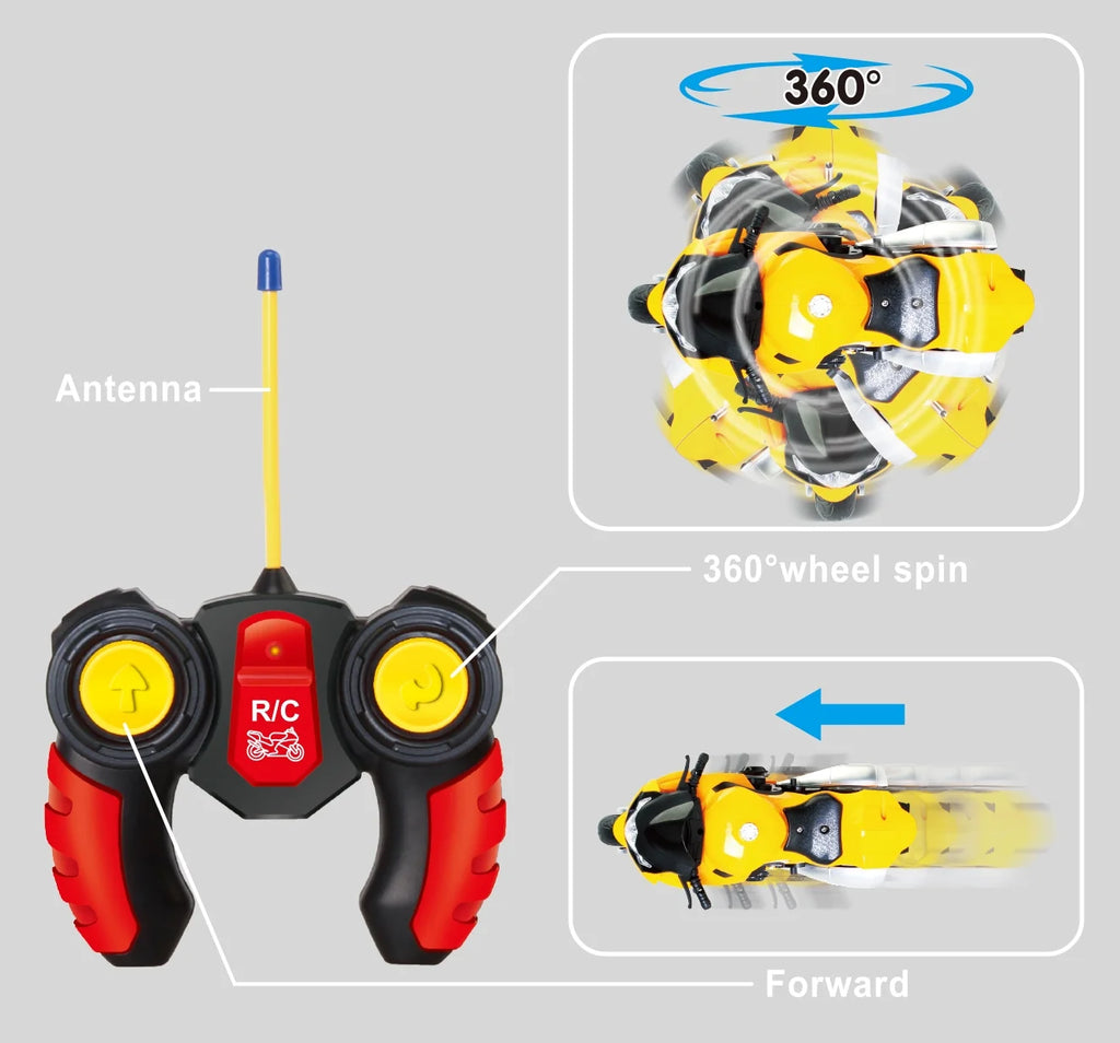 Yellow RC Motocycle Remote Control Toy I73096
