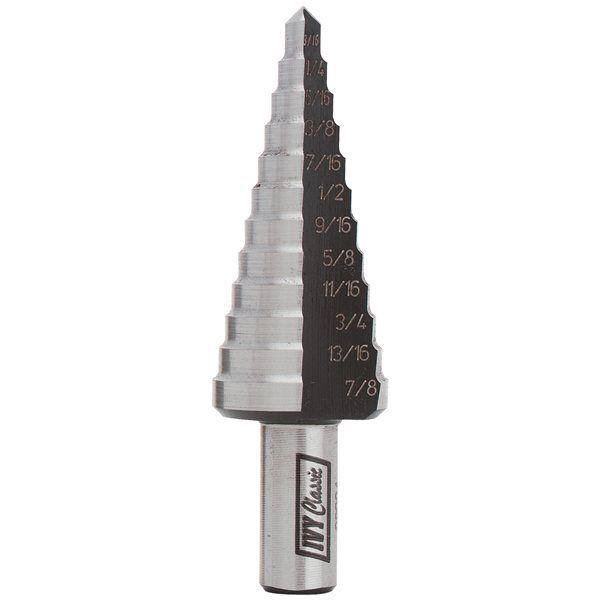 12-Hole Step Drill Bit, 3/16 - 7/8-Inch, 1/16-Inch Increments S333383