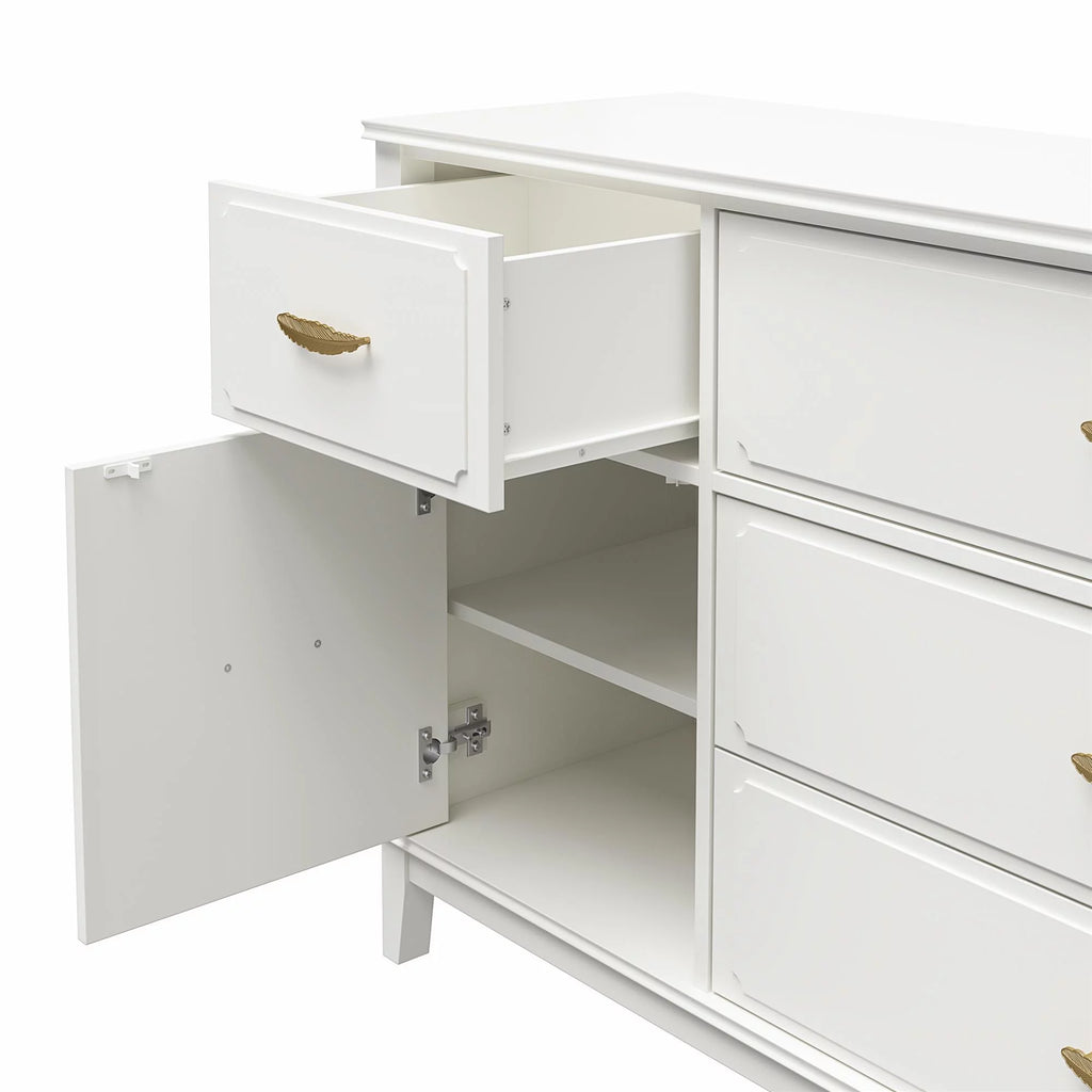 White Wide Dresser N229809