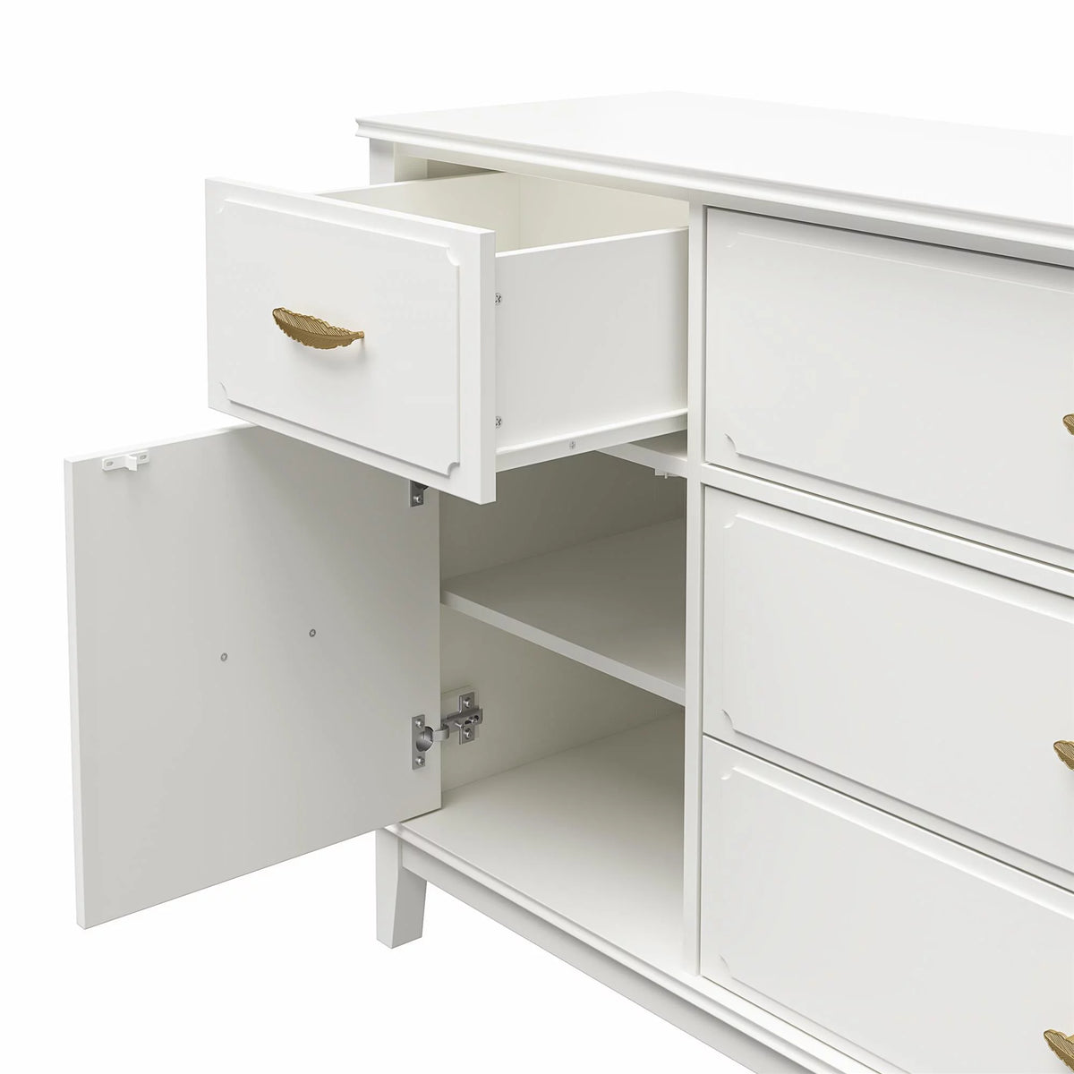 White Wide Dresser N229809