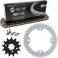 Drive Sprocket Chain Combo 13 Tooth 42 Tooth 520NZ Standard 104 Links Pack of 2 J962409