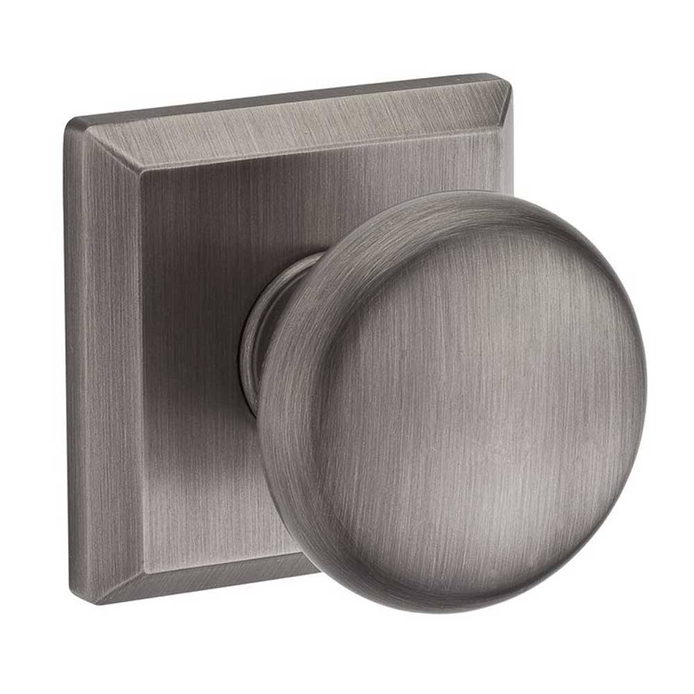 Matte Antique Nickel Passage Round Knobset C4559