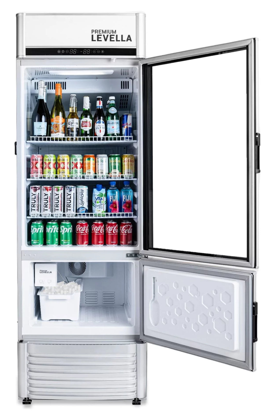 9.0 cu. ft Single Door Commercial Refrigerator Beverage Cooler in Silver V4629