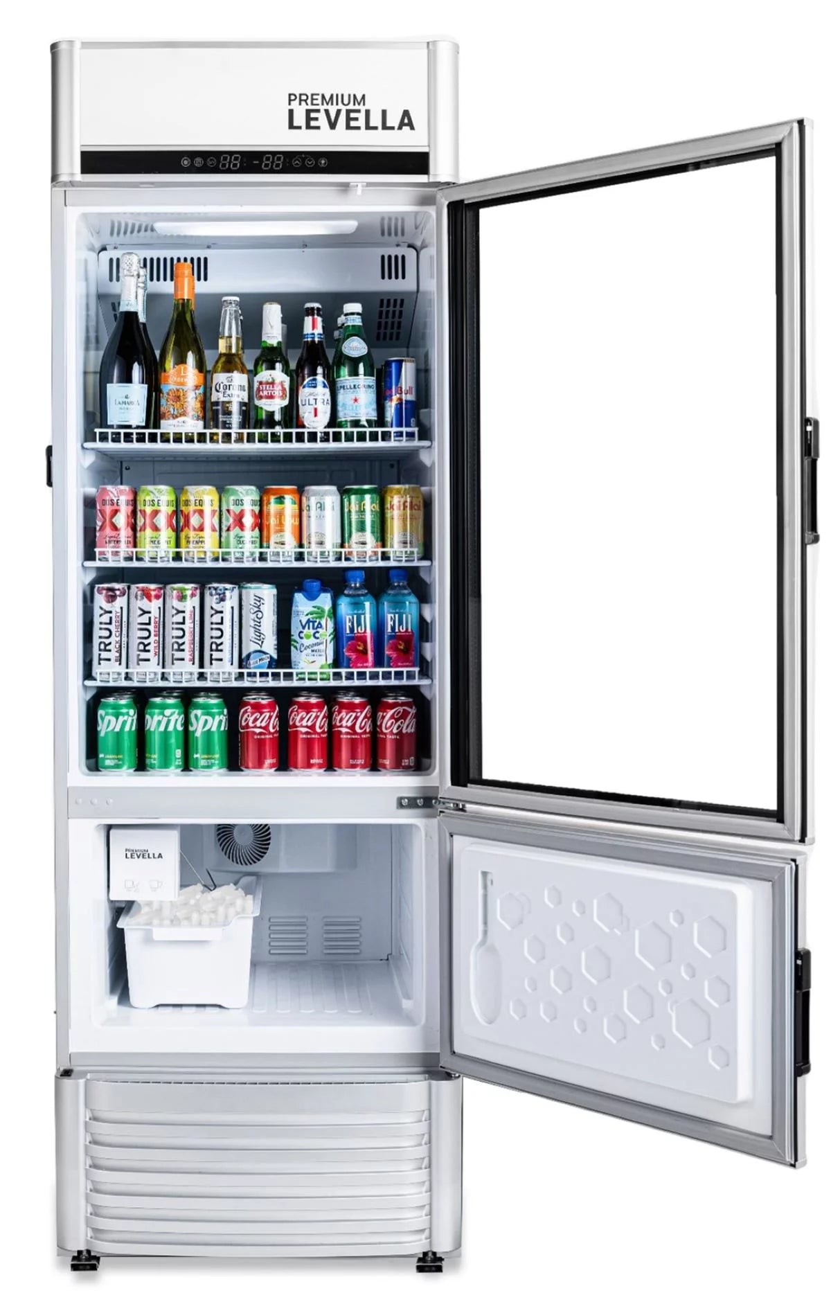 9.0 cu. ft Single Door Commercial Refrigerator Beverage Cooler in Silver V4629