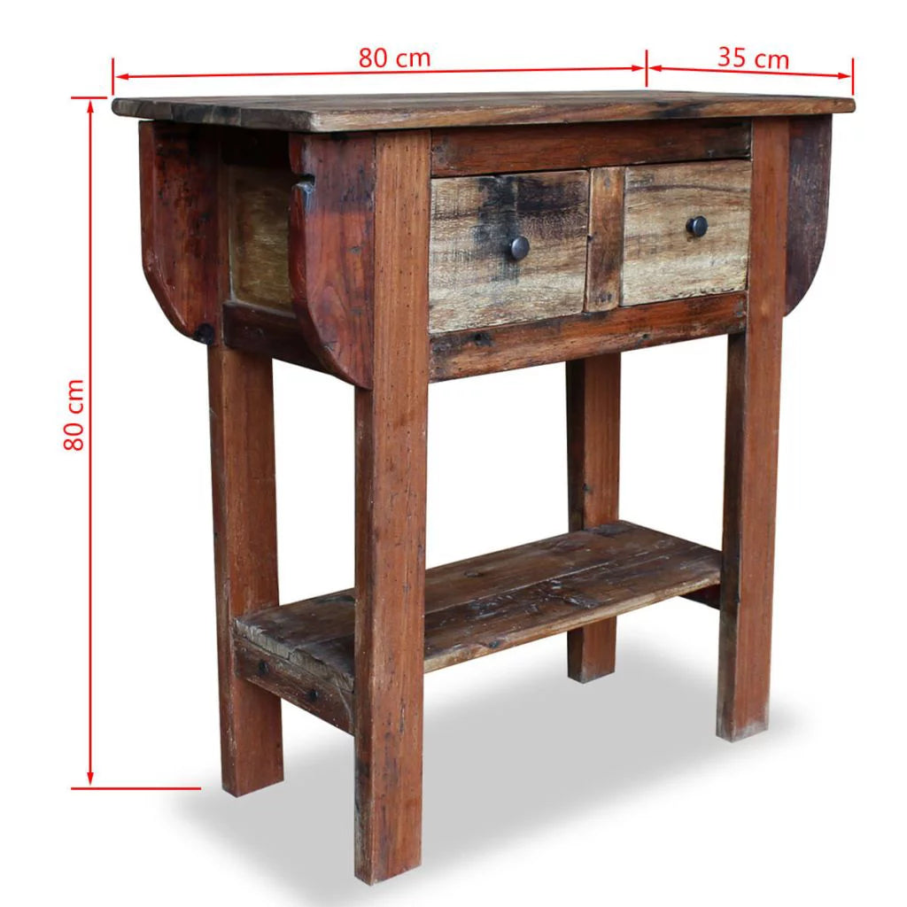 Solid Reclaimed Wood Console Table H64780