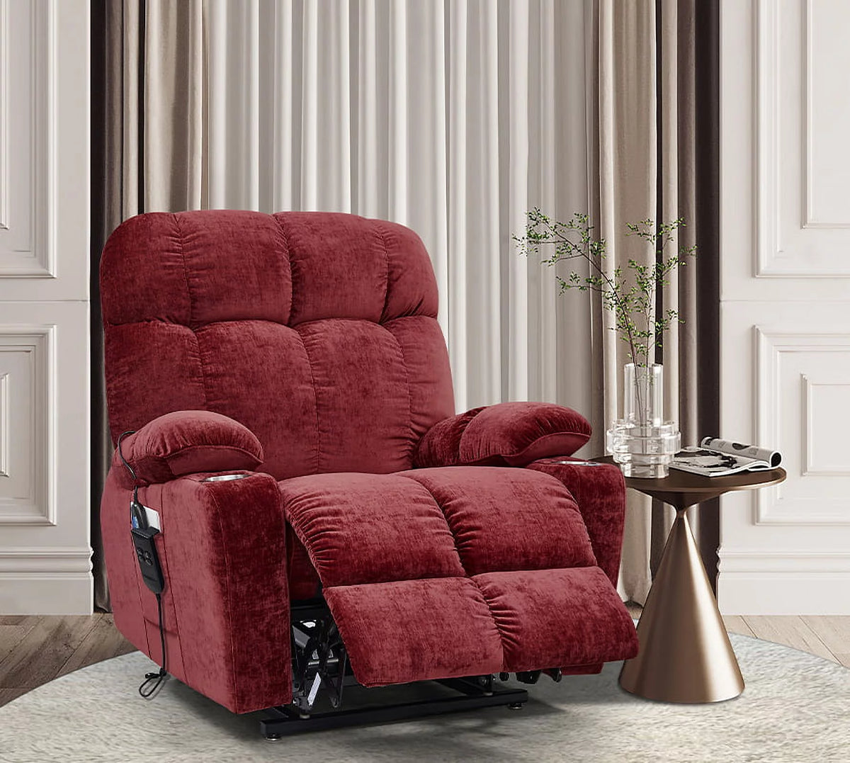 Dual Motor Power Lift Recliner Chair with Heat Massage E306777