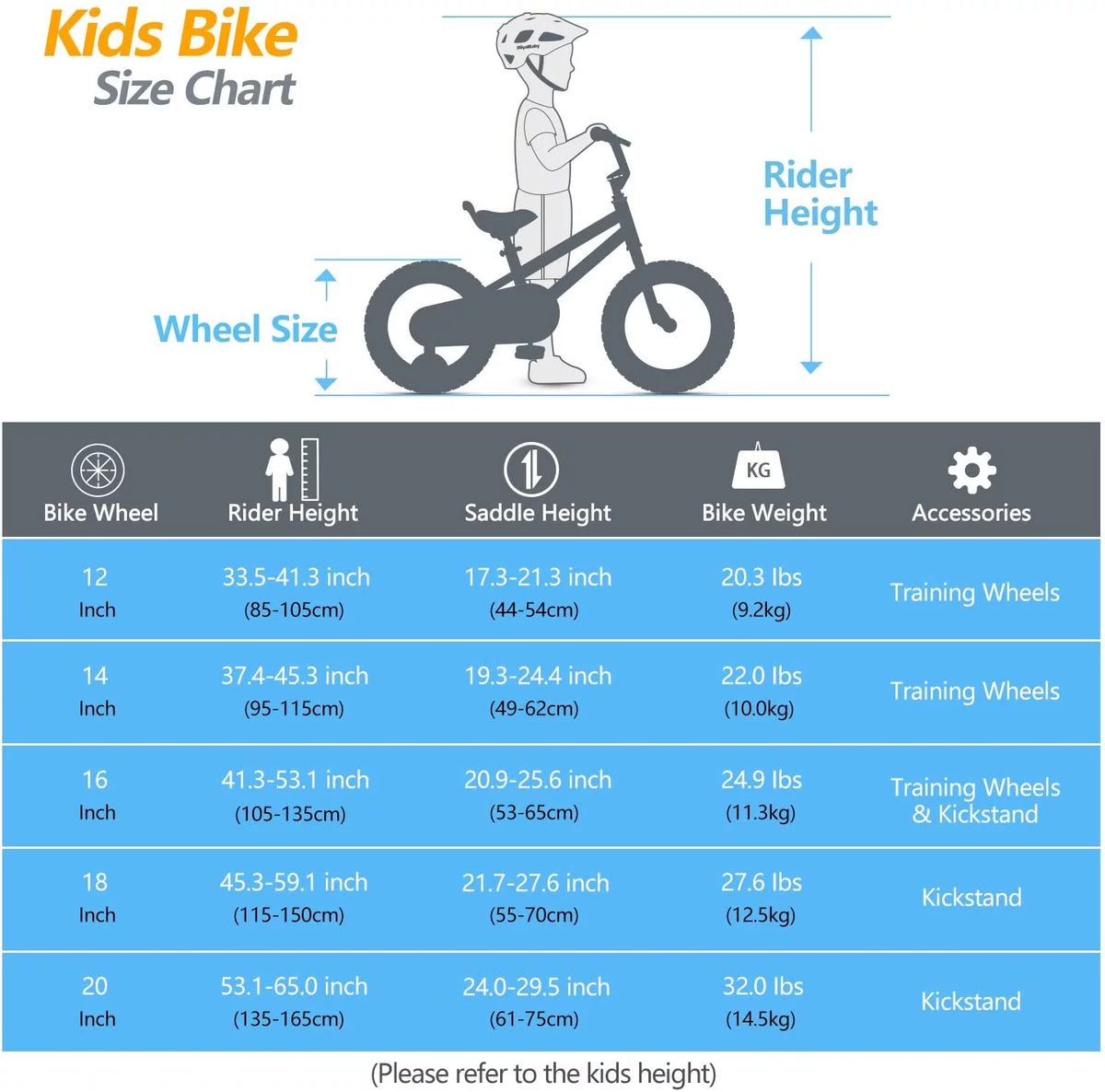 Kids Bike 12 14 16 18 20 Inch Bicycle V3237