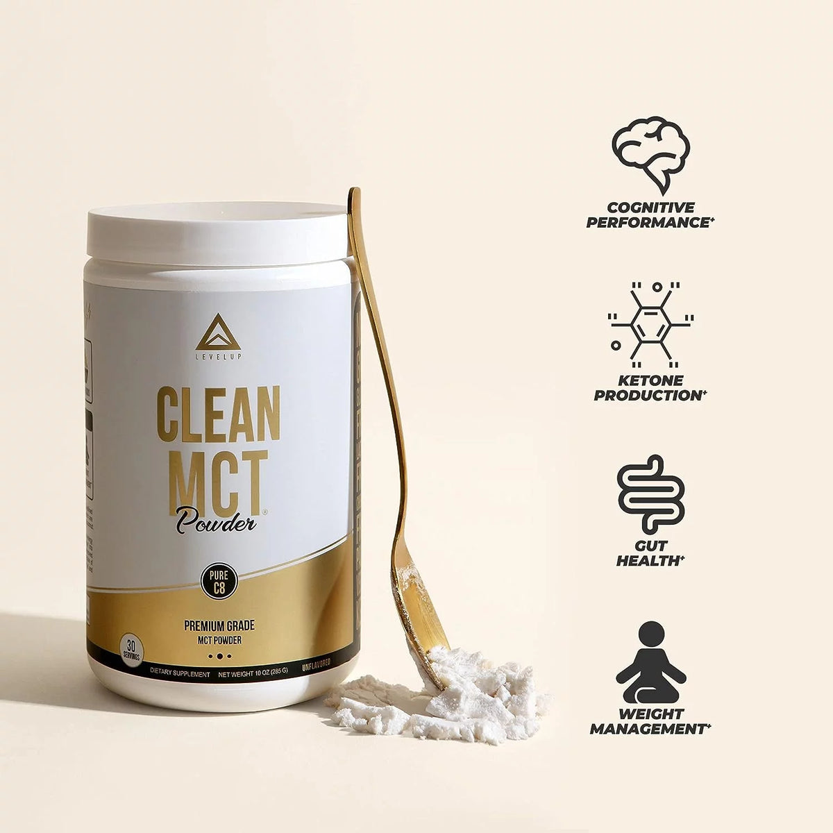 Unflavored MCT Oil Powder with Prebiotic Fiber F37454