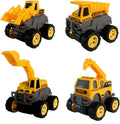 Diecast Toy Trucks Excavator Bulldozer Dump Crane Pack of 2 O714