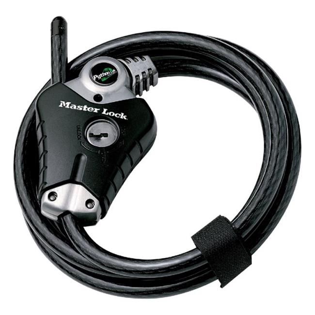 Python Steel Key Cable Lock, Black & Yellow W4605