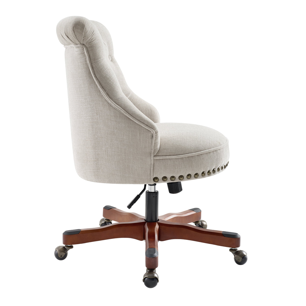 Off-White Swivel Manager's Chair with Adjustable Height F3694