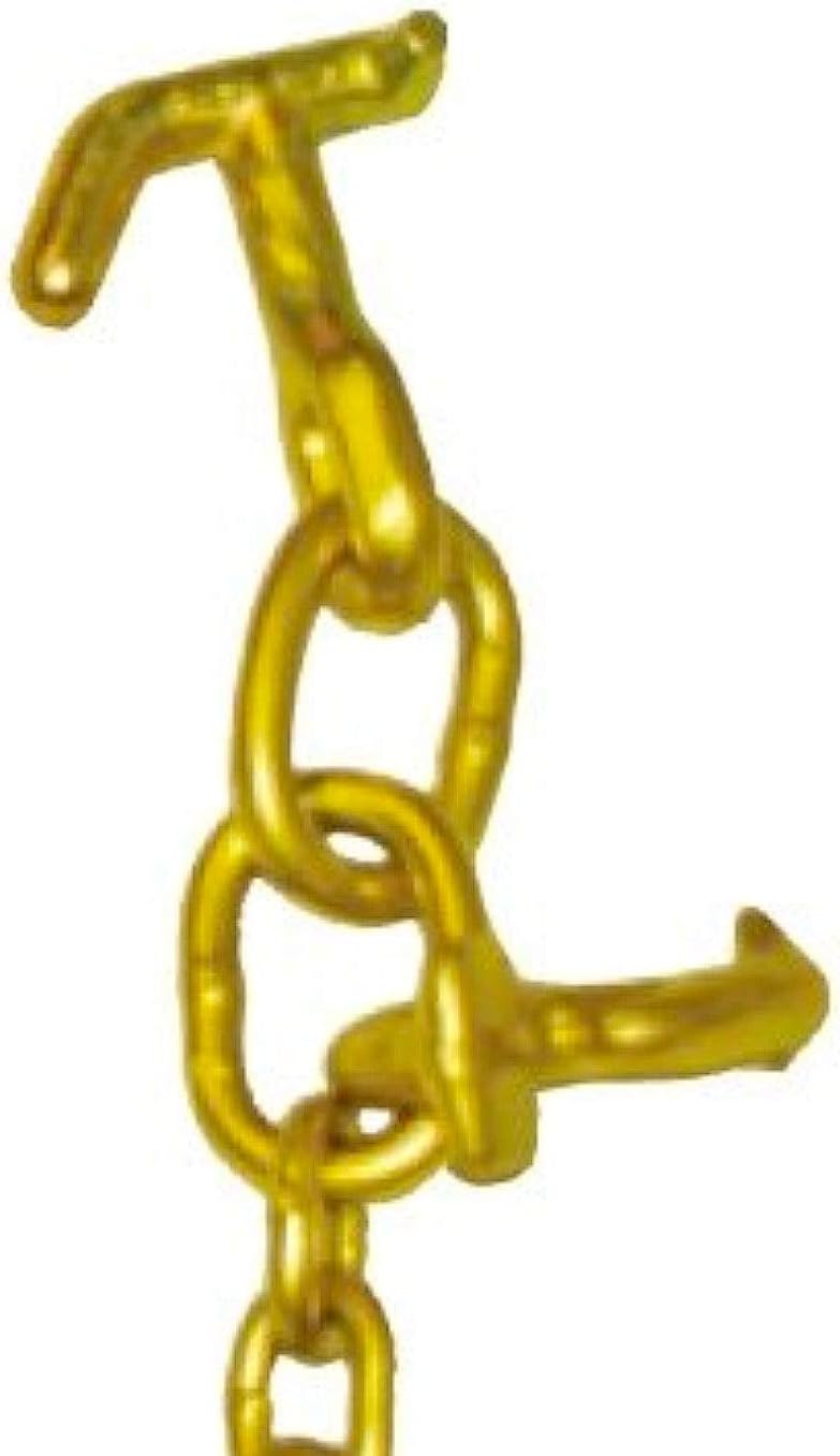 Grade 70 Towing Chain Bridle with R-Hooks and T/J Combination Hooks - 48 Inches Long - 4,700 Pound Safe Working Load U197