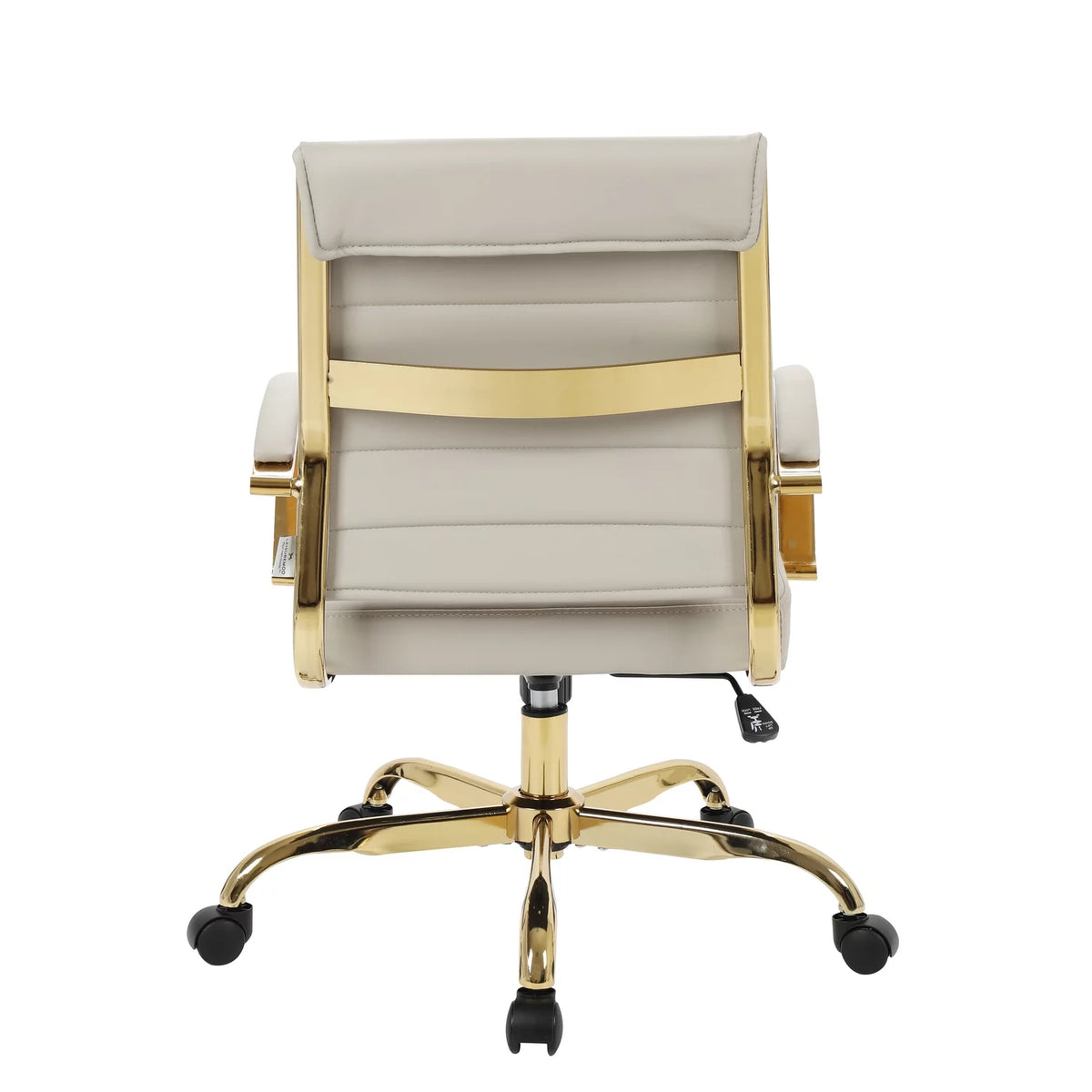 Leather Office Chair With Gold Frame D855