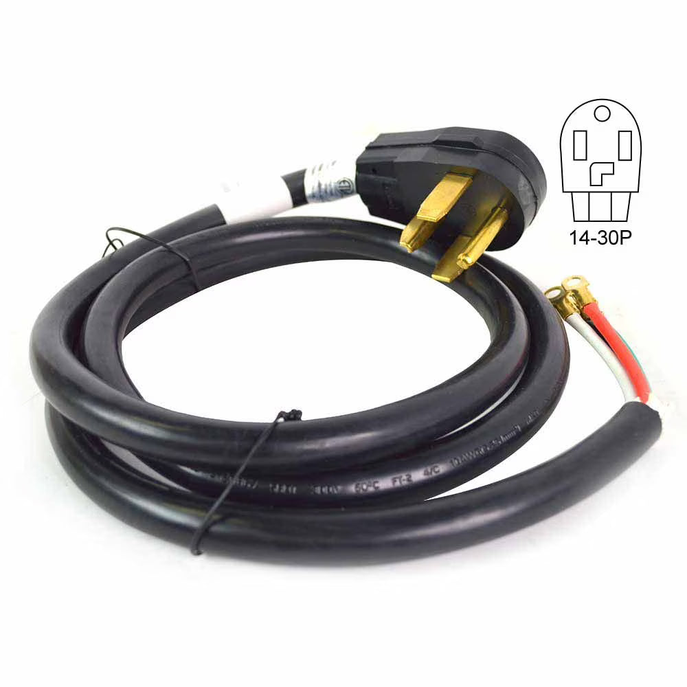 4-Wire 30 Amp Dryer Cord NEMA 14-30P, 6ft D682