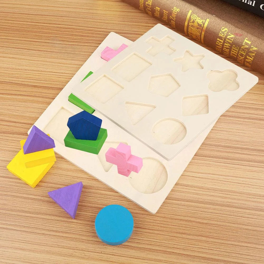 Wooden Block Toy Geometric Building Puzzle G854