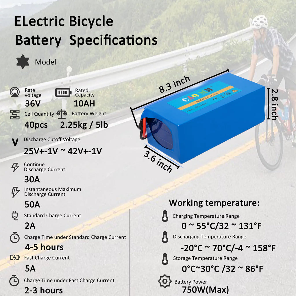 36V 10Ah Lithium Ebike Battery E269