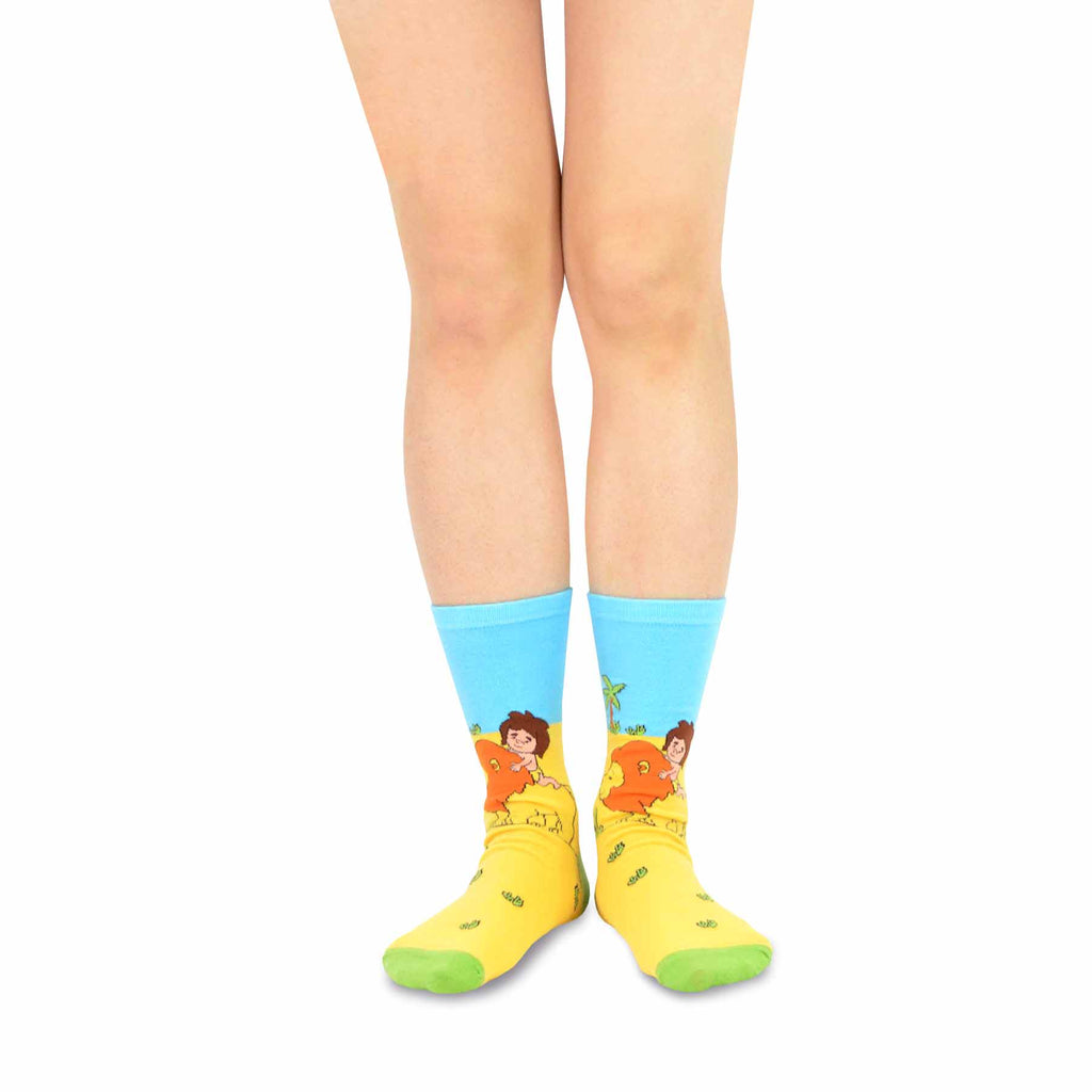 6 Pair Cartoon Safari Animal Crew Socks L4082
