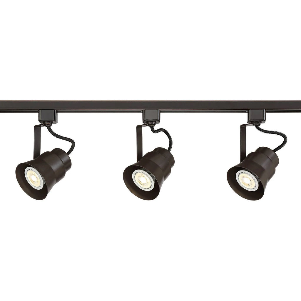 Bronze 3-Light LED Track Kit with Cord and Plug Connector Y9249