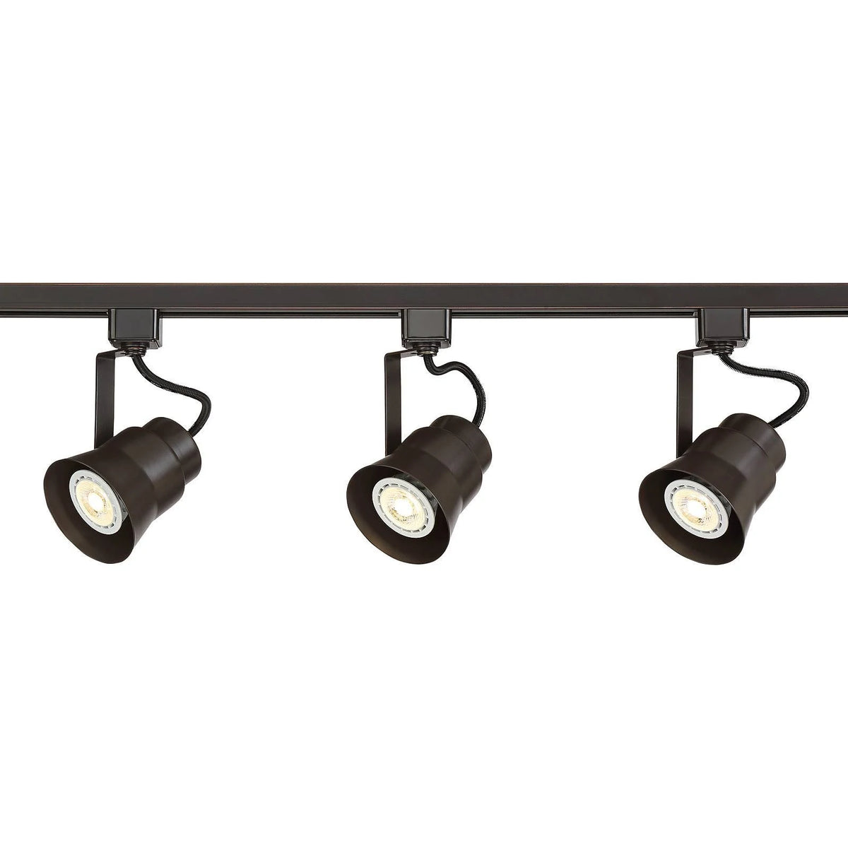 Bronze 3-Light LED Track Kit with Cord and Plug Connector Y9249