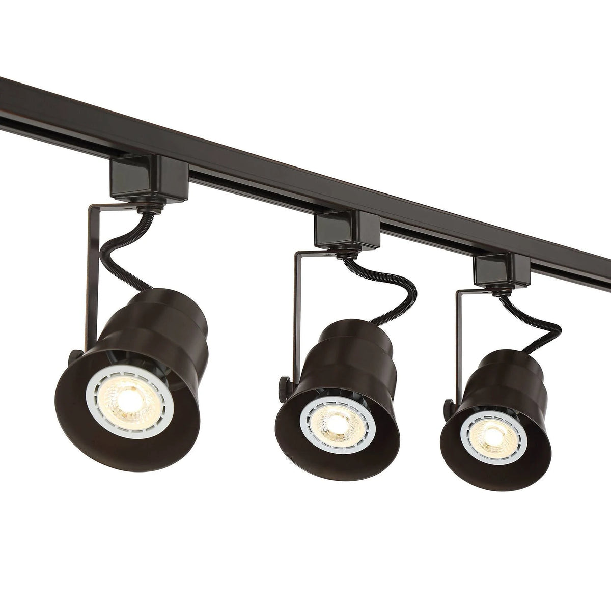 Bronze 3-Light LED Track Kit with Cord and Plug Connector Y9249