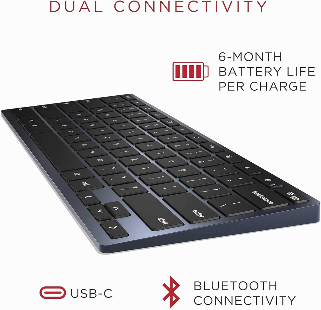 Wireless Bluetooth/USB Wired Desktop Keyboard for Chrome OS I683