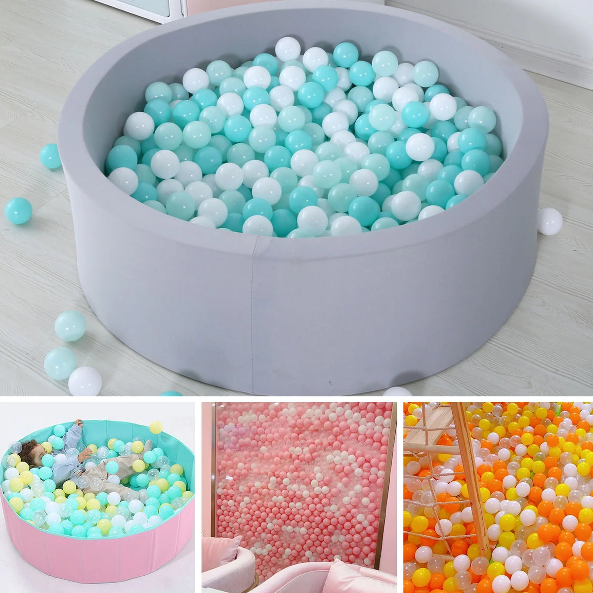 100 Crush Proof Plastic Ball Pit Balls G437