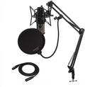 Condenser Microphone with Studio Stand, Pop Filter and XLR Cable W49186