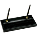 Black Leather Double Pen Stand U294