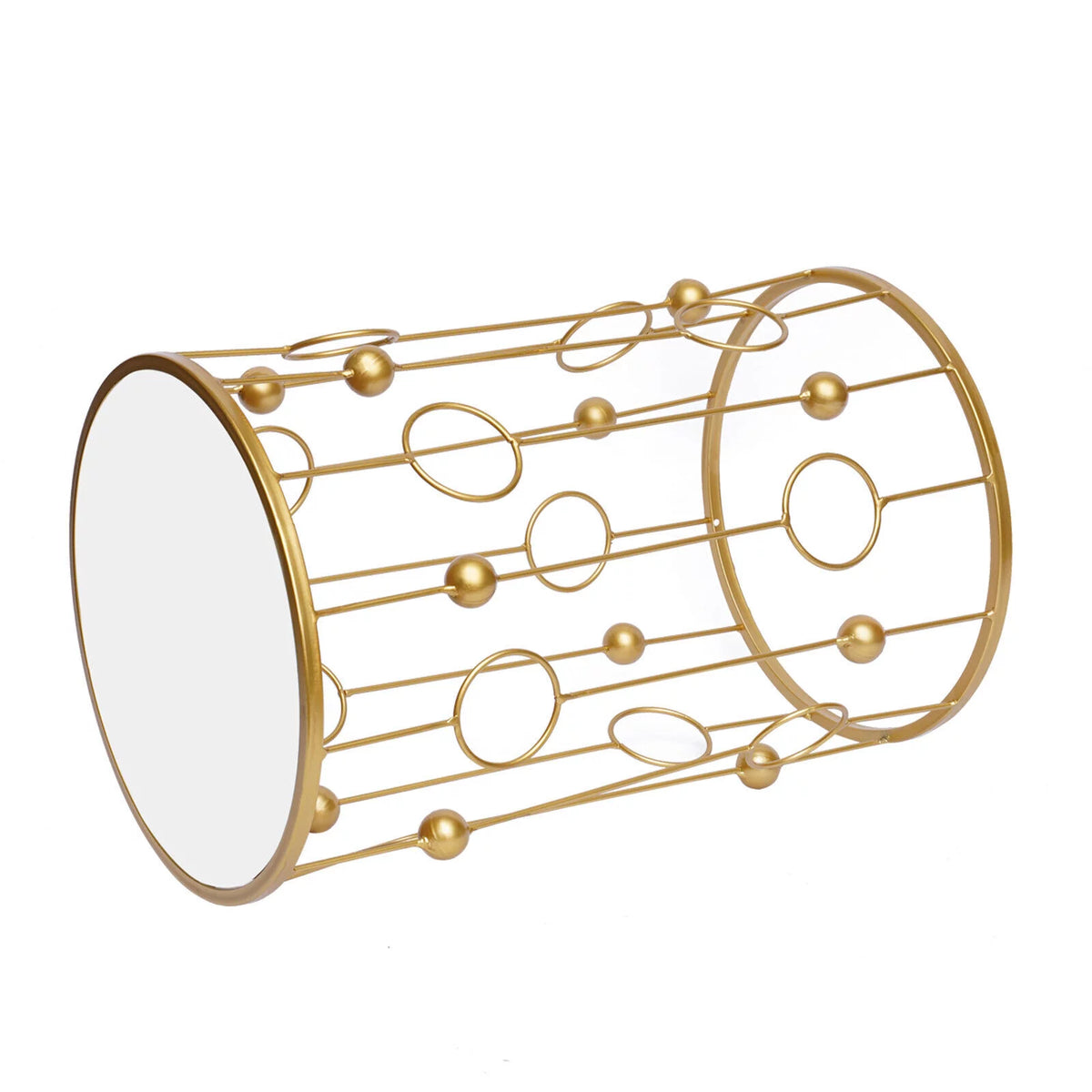 Set of 2 Round Glass Top Nesting Tables P6883