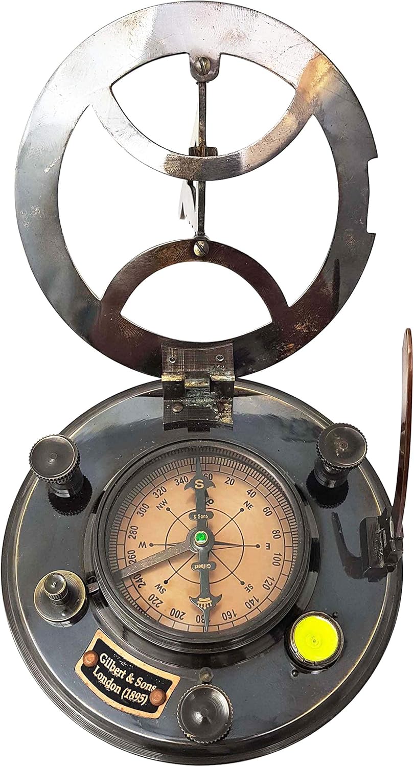5 inches Large Sundial Compass in Rosewood Case I25721