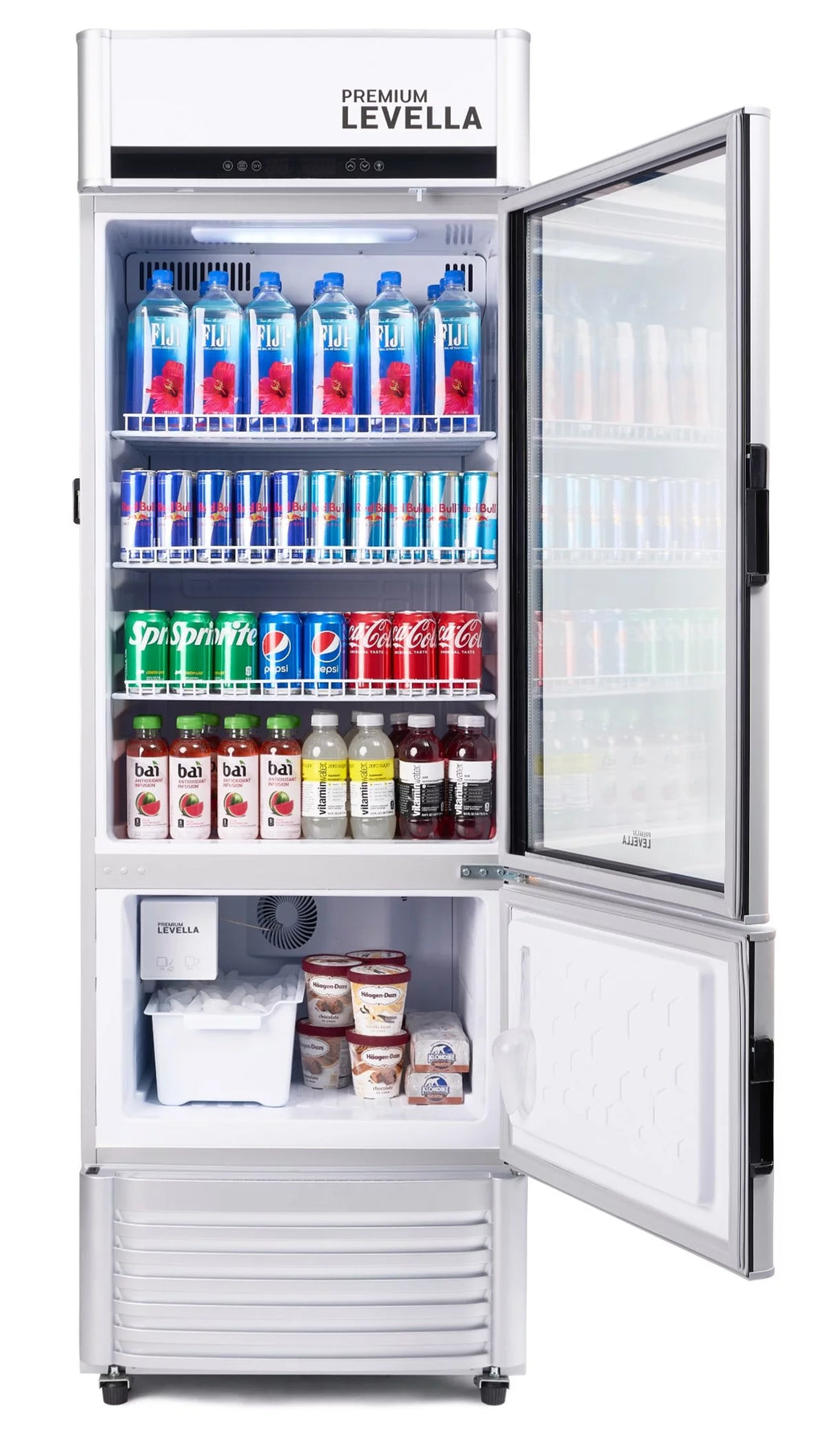 9.0 cu. ft Single Door Commercial Refrigerator Beverage Cooler in Silver V4629