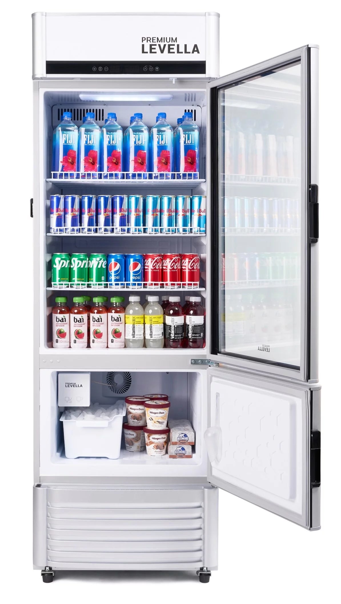 9.0 cu. ft Single Door Commercial Refrigerator Beverage Cooler in Silver V4629