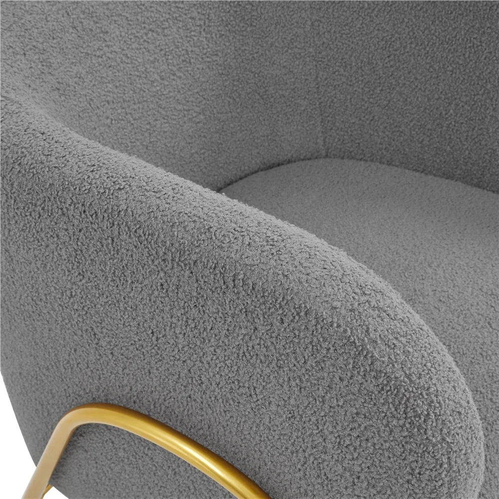 Gray Boucle Accent Chair S838811