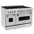 7 Burner Double Oven Dual Fuel Range with Brass Burners in Stainless Steel L35684