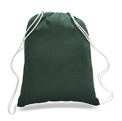 12 Pack Cotton Canvas Drawstring Backpack Bags S76560